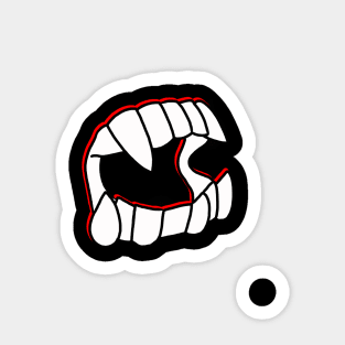 Plastic Vampire Fangs Sticker